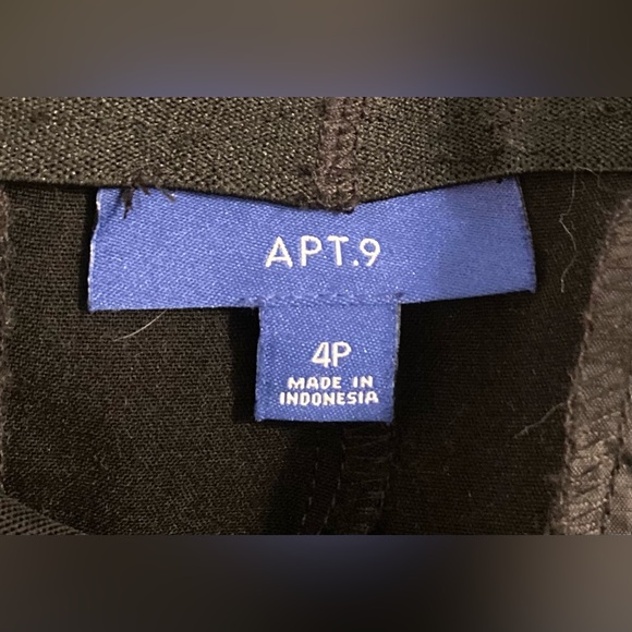 Apt. 9 Black Polyester/Rayon Pants Wide Waistband Size 4 Petite - Picture 8 of 10